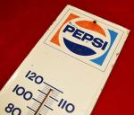 Vintage Pepsi Cola Thermometer Sign 28 x 7