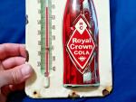 1950s Royal Crown Cola Tin Advertising Thermometer