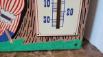 1960s Pabst Beer Fishing Figure Metal Thermometer