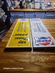 Vintage Pepsi Thermometers - Embossed Soda Sign Pair