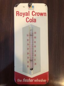 Royal Crown Cola 14" Metal Thermometer Sign