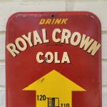 1948 Royal Crown Cola Metal Thermometer Sign