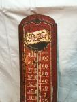Vintage Pepsi Cola Metal Thermometer Sign 27" x 8