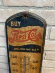 1940s Pepsi Cola Double Dot Thermometer Sign 27