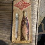 Royal Crown Cola Vintage Metal Thermometer Sign 13.5”x5.75”