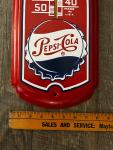 Pepsi Cola Vintage Style Metal Thermometer Sign