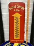 Royal Crown Cola Vintage Metal Wall Thermometer Sign