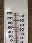 Retro Pepsi Sign Thermometer Metal 28x7” 1974