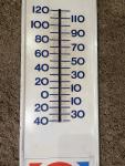 Retro Pepsi Sign Thermometer Metal 28x7” 1974