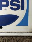 Retro Pepsi Sign Thermometer Metal 28x7” 1974