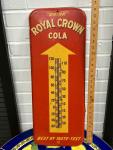 Royal Crown Cola Vintage Metal Wall Thermometer Sign