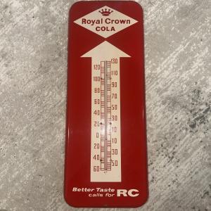 Royal Crown Cola Metal Wall Thermometer Sign