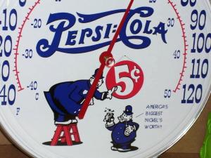 Pepsi-Cola Policemen 12" Round Thermometer