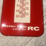 Royal Crown Cola Metal Wall Thermometer Sign