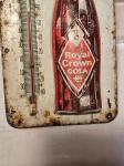 Royal Crown Cola Vintage Metal Thermometer Sign