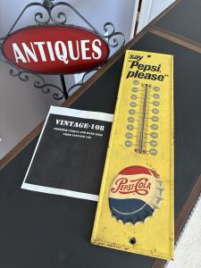 Pepsi Please Yellow Wall Thermometer with Cap