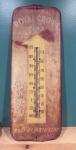 1950s Royal Crown Cola Metal Thermometer Sign