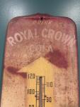 1950s Royal Crown Cola Metal Thermometer Sign
