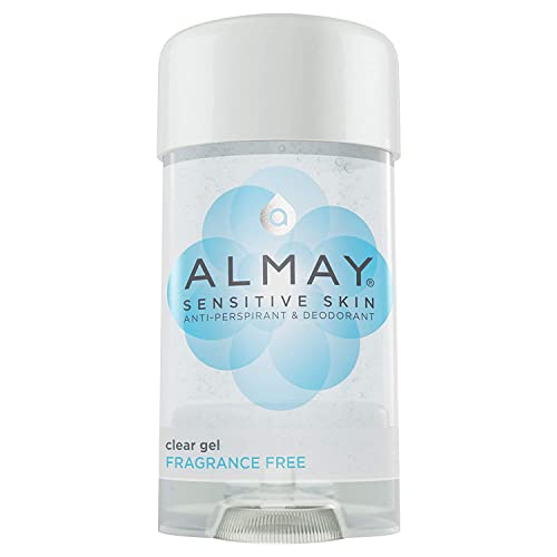 Almay Clear Gel, Anti-Perspirant & Deodorant, Fragrance Free, 2.25-Ounce Stick (Pack of 12)