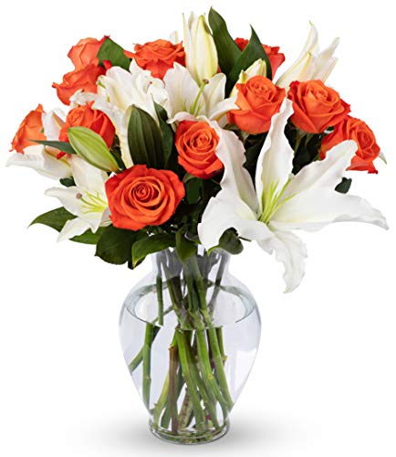 Orange Rose and Lily Bouquet - Floral Gift
