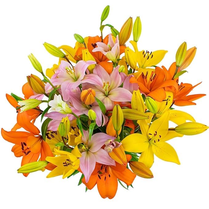 Fall Sunrise Bouquet: Royal Lilies, Fresh Flowers, Multi-Bud