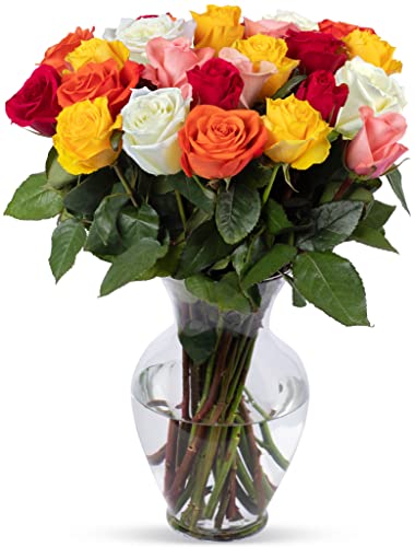 Rainbow Roses Bouquet for Feminine Occasions in 8 words