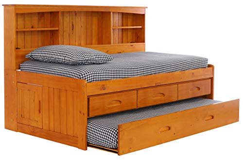 Twin Bookcase Daybed with Drawers and Trundle