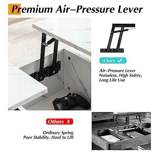 White Marble Print Living Room Furniture Set