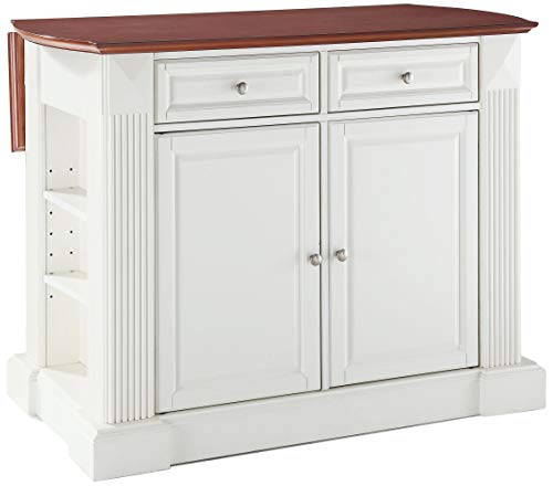 Crosley White Drop Leaf Kitchen Island/Breakfast Bar
