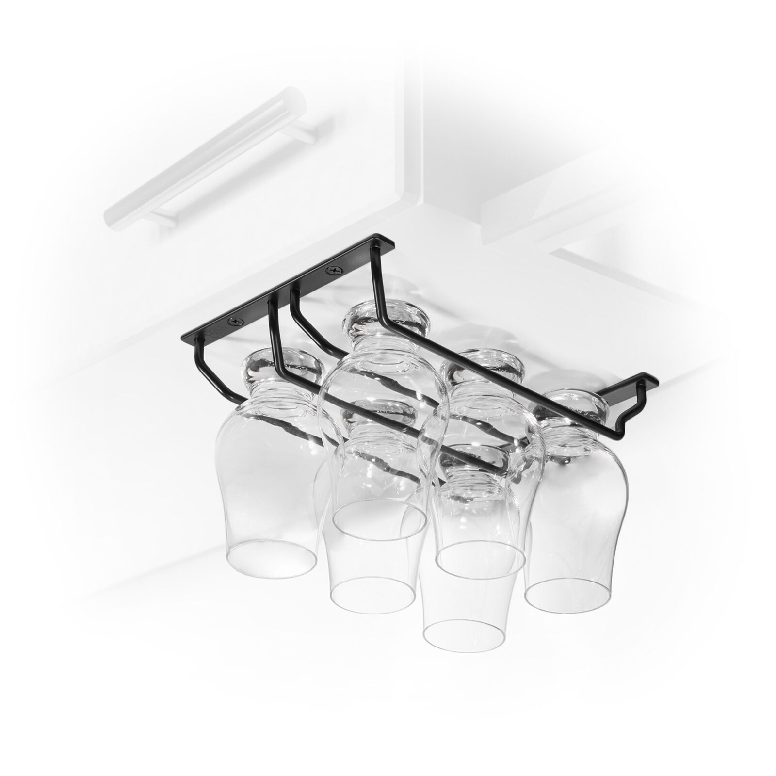 Under cabinet whisky glass rack for bar and kitchen