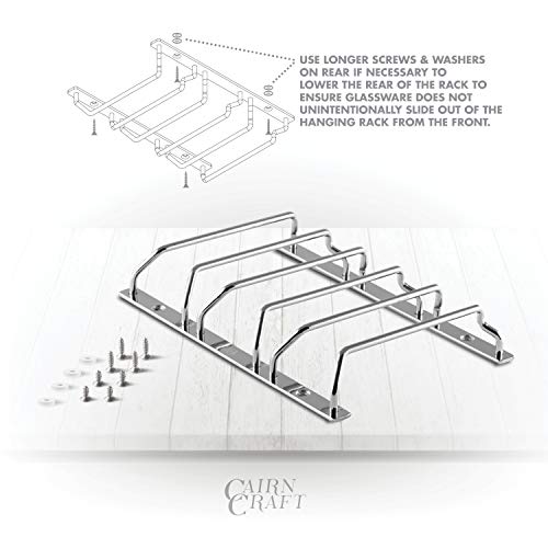 Under cabinet whisky glass rack for bar and kitchen