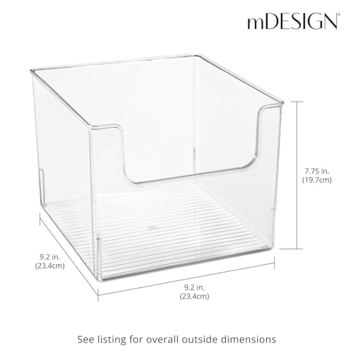 mDesign Clear Plastic Organizer Bins - Ligne Collection