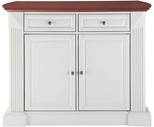 Crosley White Drop Leaf Kitchen Island/Breakfast Bar