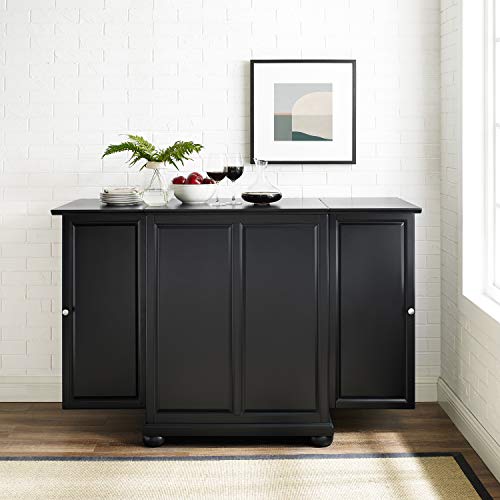 Alexandria Expandable Bar Cabinet - Black