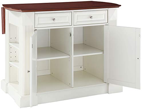 Crosley White Drop Leaf Kitchen Island/Breakfast Bar