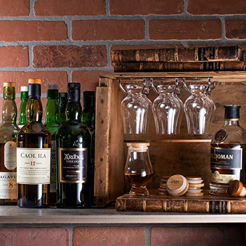 Under cabinet whisky glass rack for bar and kitchen