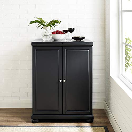 Alexandria Expandable Bar Cabinet - Black