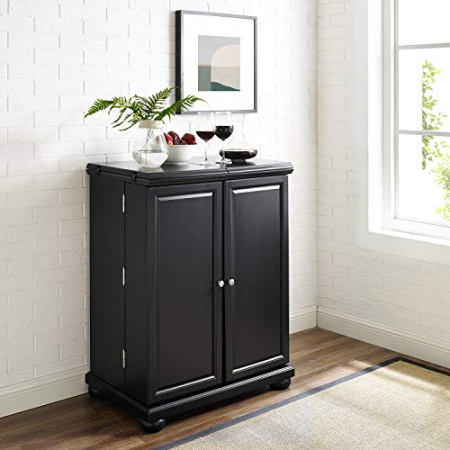 Alexandria Expandable Bar Cabinet - Black