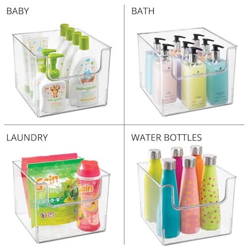 mDesign Clear Plastic Organizer Bins - Ligne Collection