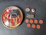 1940s Military Memorabilia Lot – Roosevelt Campaign Items
