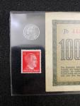 WWII Germany Collectible Set: Coin, Stamp, Banknote