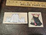 Penny Black Kitty Cat Halloween Rubber Stamp Set