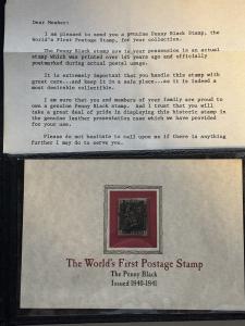 1840 Great Britain 1d Penny Black Stamp QJ
