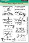 Penny Black Sympathy Sentiments Clear Stamps 5"x6.5