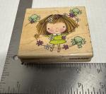 Penny Black FLOWERS FOR MINI GIRL BIRDS Stamp