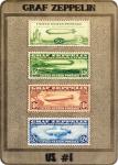 Graf Zeppelin Mini Stamp Plak - SCOTT C18 C13