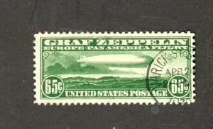 U.S. Air Mail C13 Zeppelin 65 Cent Stamp