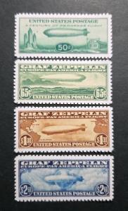 Graf Zeppelin Air Mail Replica Stamp Set 1930-1933