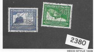 1938 Graf Zeppelin & Hindenburg Stamp Set