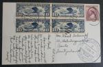 1936 Zeppelin Postcard: New York to Frankfurt